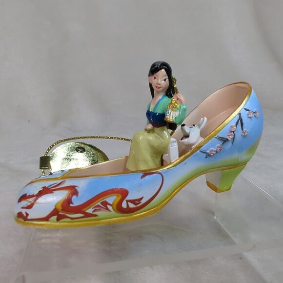 Disney Other - Bradford Exchange Disney Once Upon A Slipper Ornament Mulan Saved by the Dragon